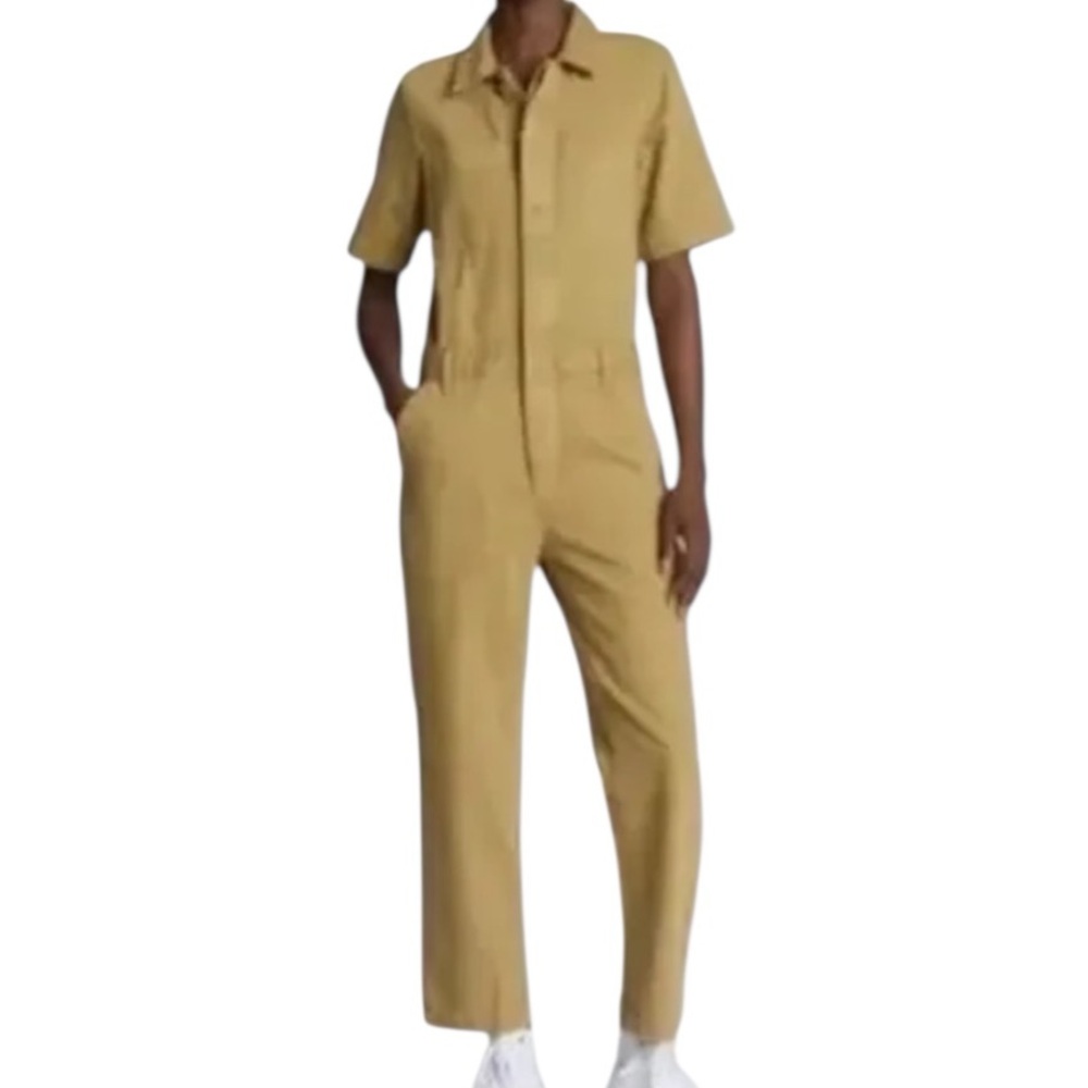 Everlane Super Soft Jean Coveralls Utility Workwear Jumpsiut in Fennel Size‎ 2